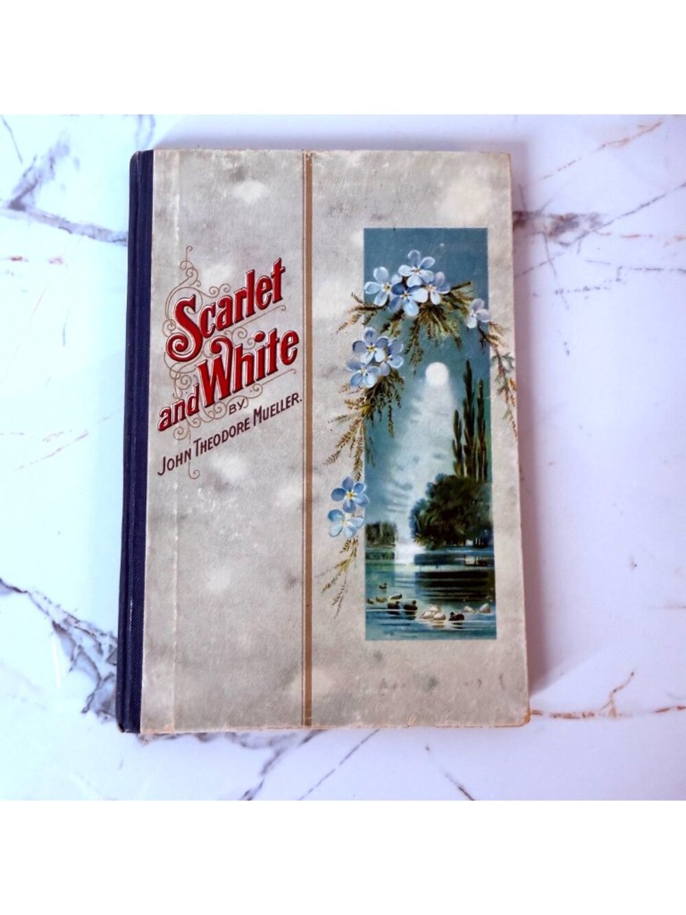 Scarlet and White Vintage Hardcover Book John Theodore Mueller Antique Religious